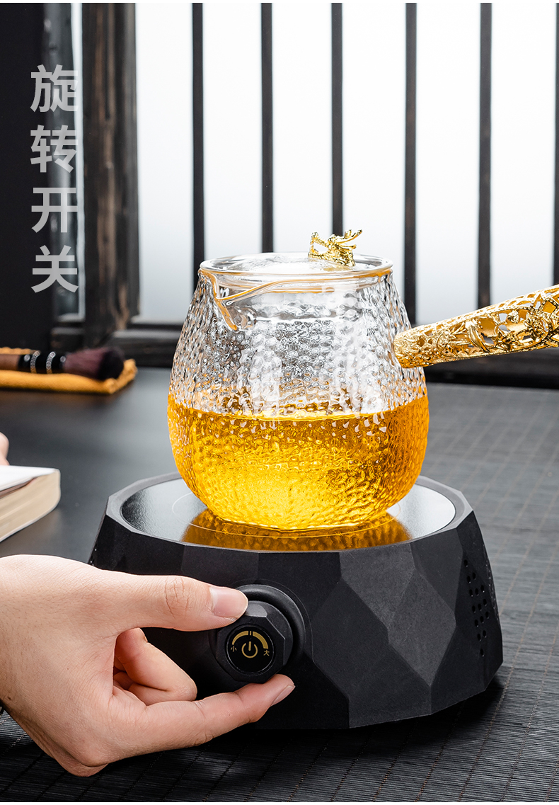 Electric TaoLu boiling tea ware household glass tea stove suit small cooking and pot of pu 'er tea tea is black and white