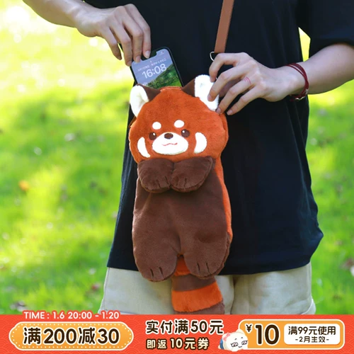 Вместительная и большая сумка через плечо, кукла, с медвежатами, панда