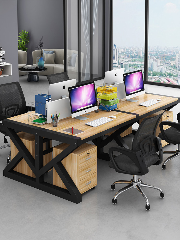 Staff desk combination 3 5 6 8-person desk Office staff computer desk Workstation desk Four people