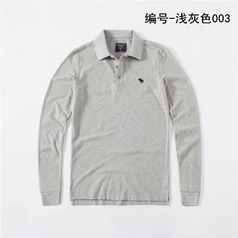 Áo thun dài tay nam 2018 mùa thu mới nam kinh doanh cotton mỏng chạm đáy áo ve áo POLO áo thun cotton nam