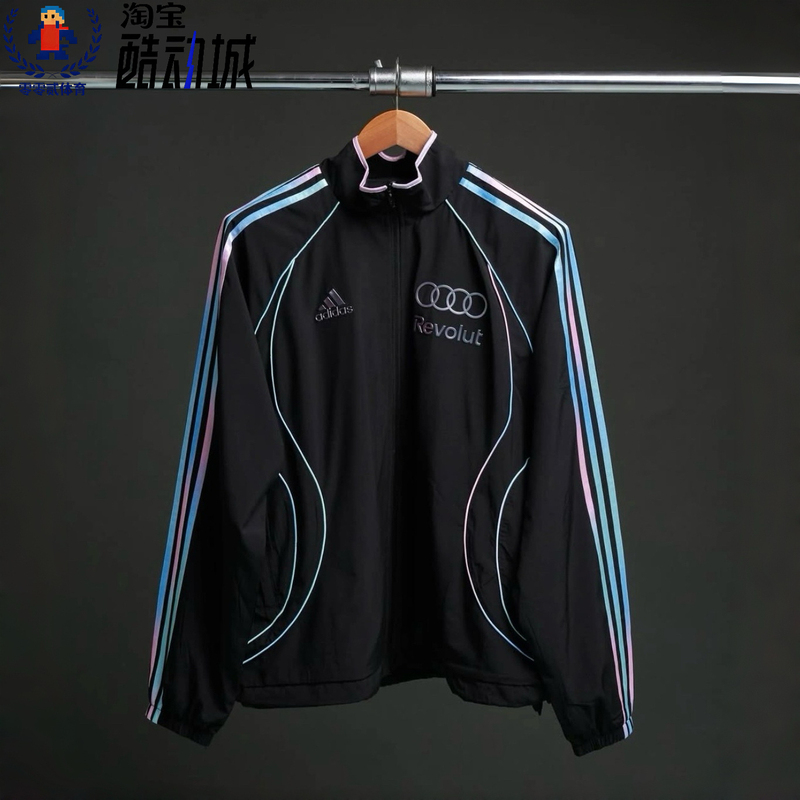 Adidas May New Release Audi F1 Team Funnel Collar Color-Block Loose Sports Jacket Ke9096 Adidas May New Release Audi F1 Team Funnel Collar Color-Block Loose Sports Jacket Ke9096