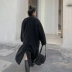 Li Xiaocai, hơi béo, bánh thể thao mm, áo khoác len hai mảnh mỏng, giả, áo khoác len dài ấm áp của phụ nữ - Áo khoác dài