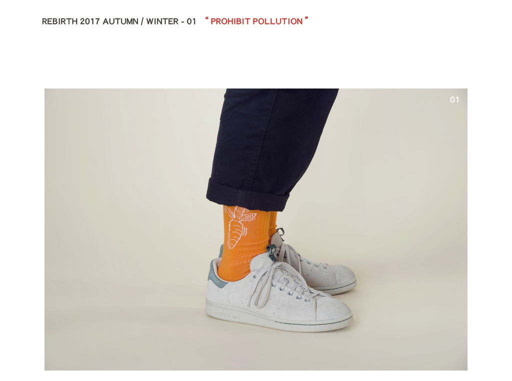[Đặc biệt hàng ngày] REBIRTH 17AW Sản phẩm mới Bốn mùa Thể thao Khăn bông vui nhộn Stockings Men vớ thể thao chống trượt