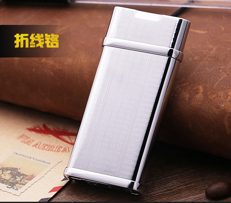 Kho báu mát mẻ phiên bản hẹp của bơm hơi nhẹ Windproof thẳng vào cá tính siêu mỏng cá tính sáng tạo tùy chỉnh để gửi bạn trai bật lửa hình súng