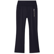(Lingrou Pants) FILA Childrens Comprehensive Training Pants 2024 Summer New Medium and Large Childrens Girls Knitted Leggings