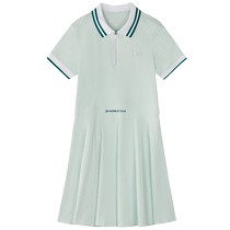 (Anti-UV UPF50) FILA Childrens Skirt 2024 Summer Womens and Big Childrens Knitted Dress