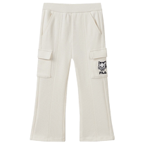 FILA KIDSx Harada Osamu joint series childrens wide-leg pants 2024 winter new style girls sports trousers