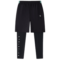 (Lingfeng Pants) FILA Childrens Sports Pants 2024 Summer New Boys Shorts Fake Two-piece Pants