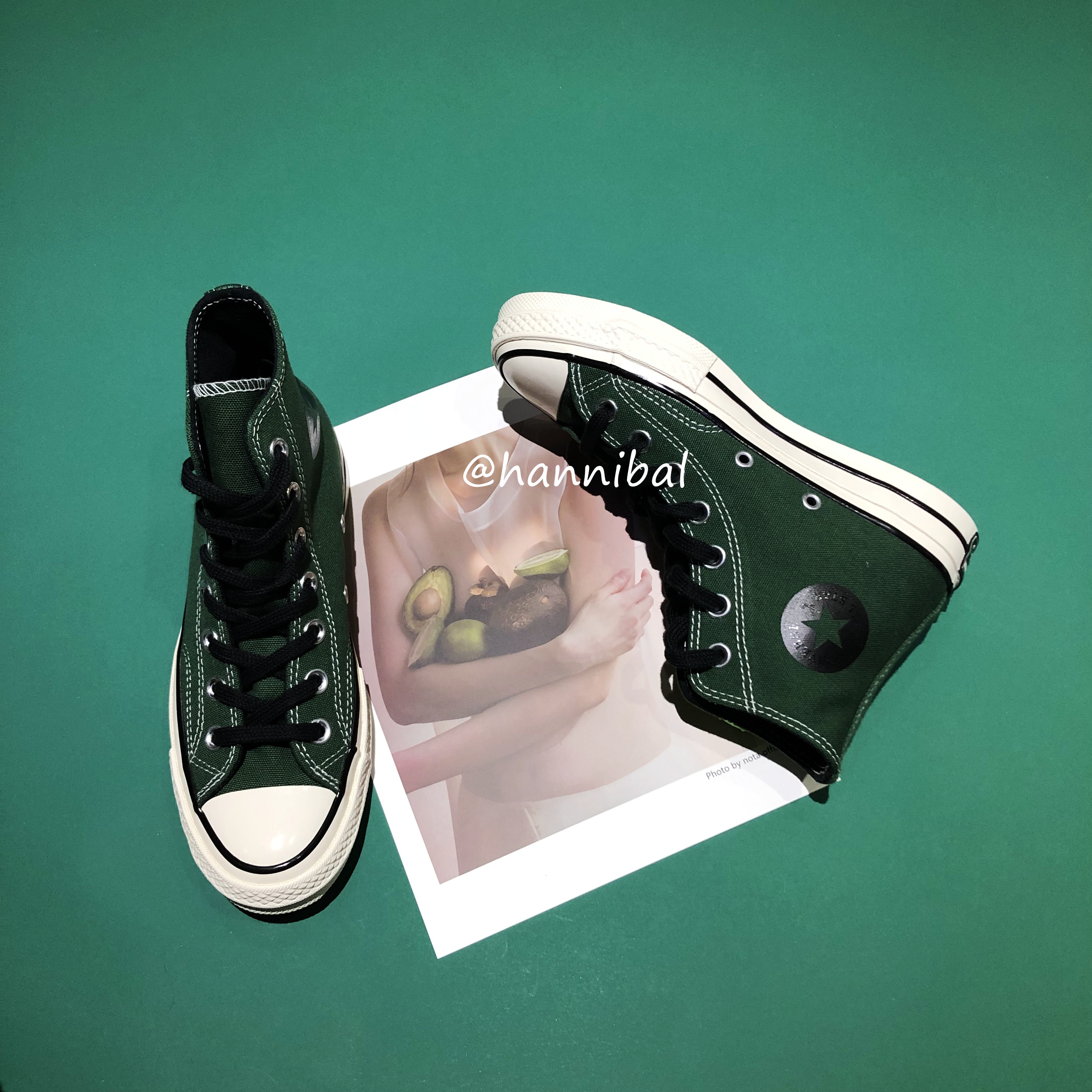 Converse 1970s màu xanh lá cây màu cam đậm yêu đôi giày cao cổ nam và nữ 163331C163332 - Plimsolls giày sneaker