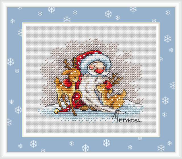 Bounce cross-stitch ຕົນເອງອຸປະກອນ DMC thread / R thread cross-stitch ຊຸດທີ່ບໍ່ແມ່ນການພິມ D0200 Santa Claus ຊຸດສີ່