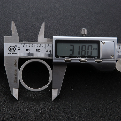 Круглый простой брелок из нержавеющей стали для ключей с аксессуарами, увеличенная толщина