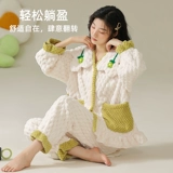 Зимняя коралловая бархатная пижама, утепленный милый зимний фланелевый комплект для принцессы