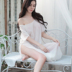 Voan gợi cảm trong suốt vải tuyn gợi cảm váy ngủ nữ mùa hè lỏng đồ ngủ chất béo mm cực cám dỗ dịch vụ nhà đầm nữ de thương Đêm đầm