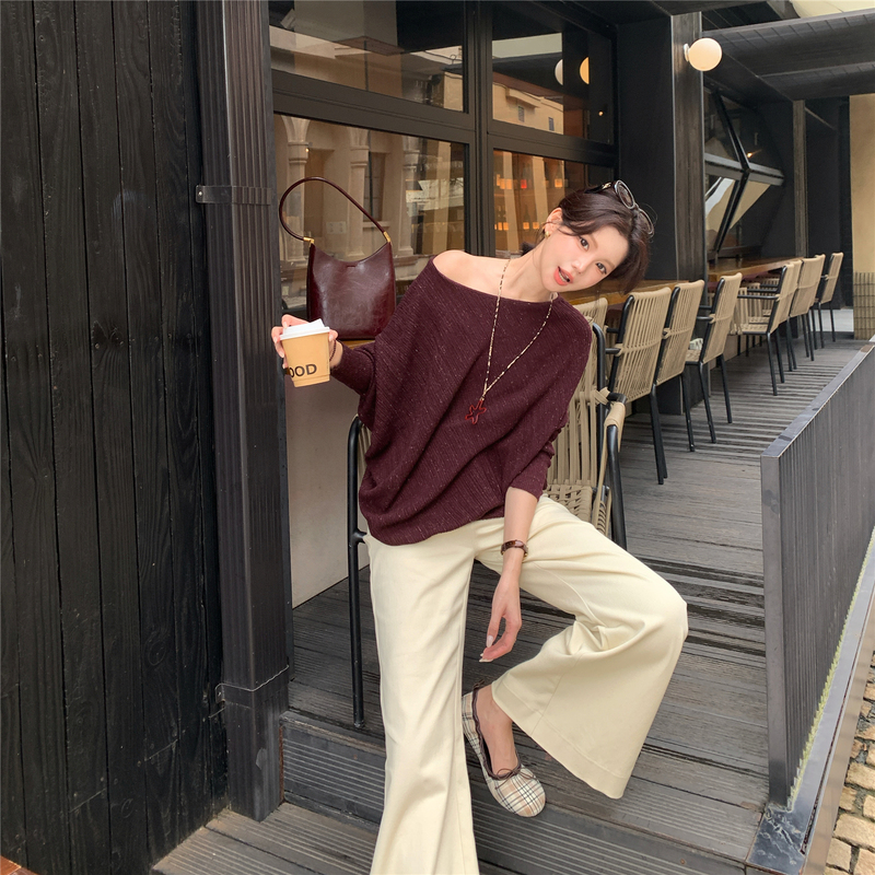 Cheese Autumn Wool Linen Knit Sweater for Women, Fashionable Loose Slimming Versatile Top [Intelligent Autumn Arrival]