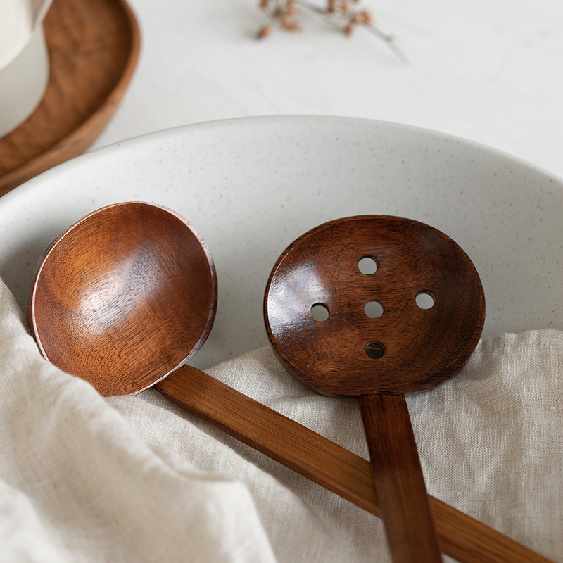 Japan-style Wooden Home Pull-Face Spoon Wood Spoon High Temperature Resistant Eat Face Leaking Spoon With Hot Pot Spoon Commercial Scoop Spoon Commercial Scoop Spoon