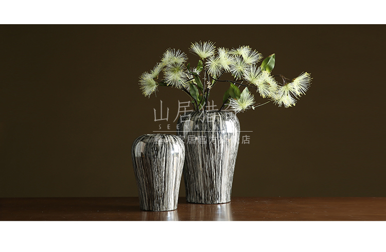 New Chinese style household act the role ofing is tasted grey wood grain ceramic vase furnishing articles large pot flowers, flower arranging furnishing articles sitting room