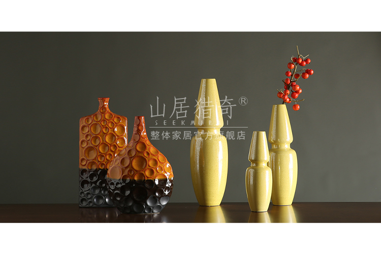 Nordic marble, ceramic vase dry flower flower arranging flower implement the table sitting room adornment furnishing articles or waist bottles