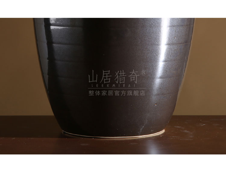 New Chinese style household act the role ofing is tasted, the sitting room is creative flower arranging flower implement three - piece ceramic vase furnishing articles u - shaped vase