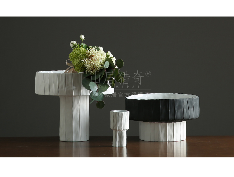 I and contracted ceramic flower pot flower implement example room living room table soft outfit furnishing articles Nordic tall vases, fruit tray