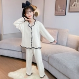 Детская демисезонная хлопковая пижама, мультяшный лонгслив для принцессы, комплект, осенняя