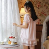 Летняя пижама, тонкий хлопковый милый комплект для принцессы, короткий рукав, 2021 года