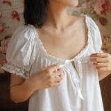 Летняя пижама, тонкий хлопковый милый комплект для принцессы, короткий рукав, 2021 года