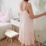 Пижама, хлопковая милая свежая летняя японская юбка для школьников для принцессы, эффект подтяжки, в корейском стиле