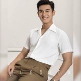 Тонкая белая рубашка, оверсайз, короткий рукав