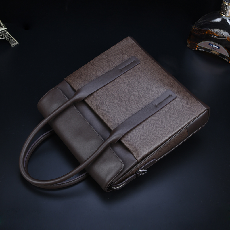(Same as the counter) shoulder bag men's casual briefcase men's business bag handbag men's leather vertical men's bag