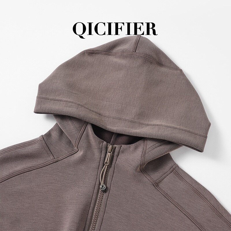 Куртка для йоги 新款糯米休闲瑜伽上衣跑步运动健身拉链连帽衫瑜伽卫衣女5219 Thousands of colored phyl