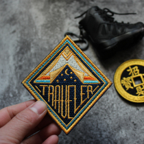  Export quality TRAVELER TRAVELER diamond full embroidery badge velcro chapter three-dimensional embroidery patch sticker