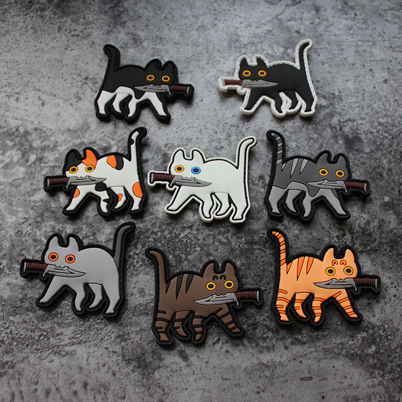 What a bad idea the kitty can have a bad mind PVC glue badge Magic sticker personality badger cute kitty polyethylene arm badge