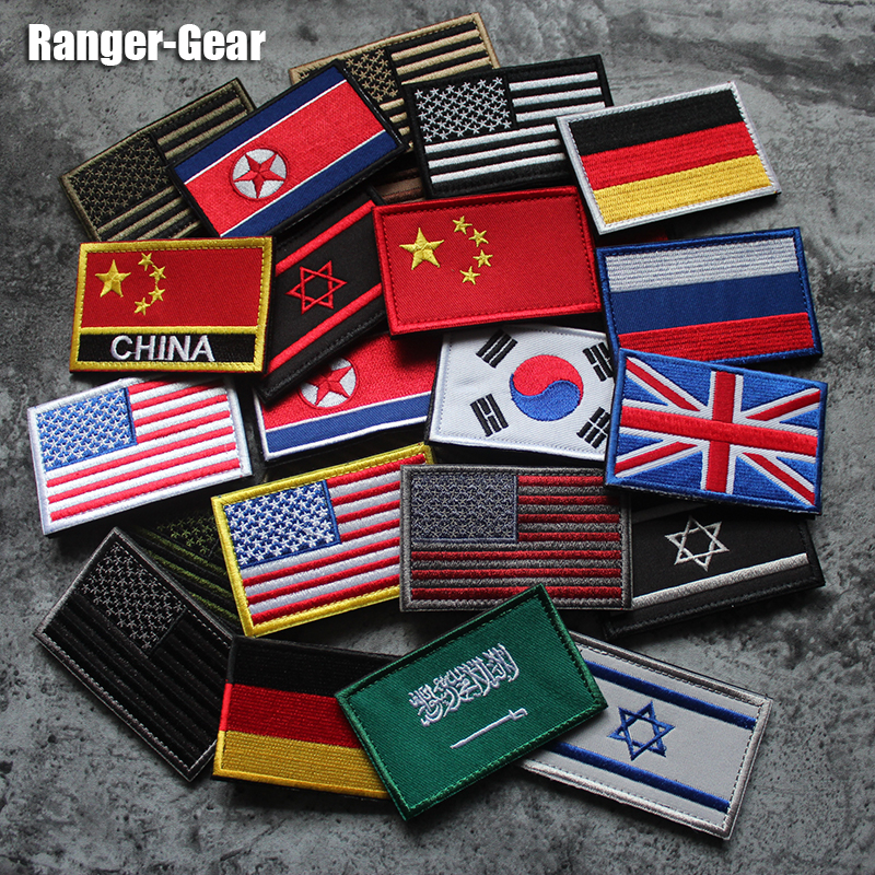 Embroidery velcro armband morale chapter patch stickers micro chapter flag DIY helmet stickers United States Germany