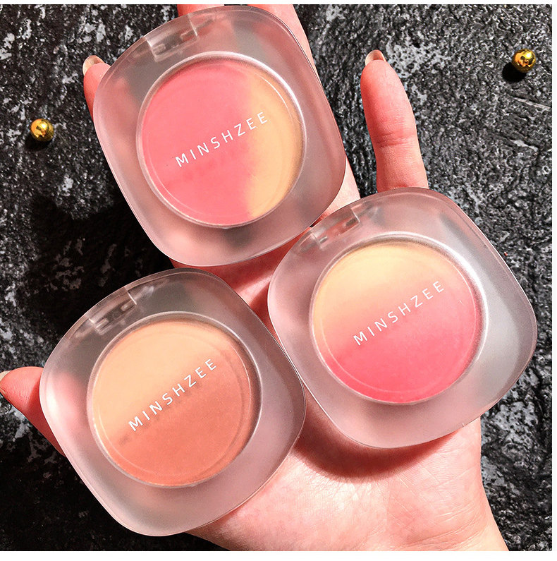 Rouge blush easy to color nude makeup waterproof anti-sweat natural long-lasting gradient monochrome highlight all-in-one brush