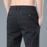 Мужские летние тонкие шелковые штаны, повседневные брюки, осенний пиджак классического кроя