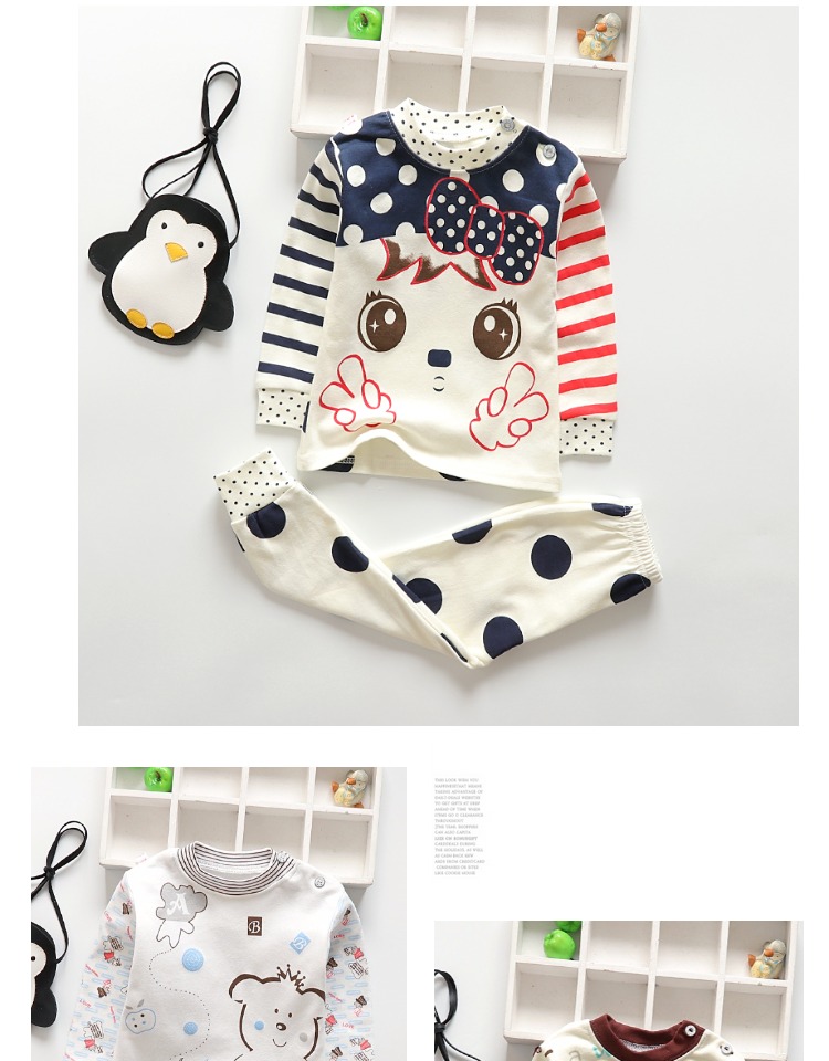 Đồ lót trẻ em nhiệt bộ đồ ngủ bé trai cotton Bộ đồ mùa thu cho bé sịp bé trai đẹp