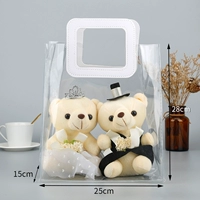 Белая кожа прозрачная большая 25*28*15