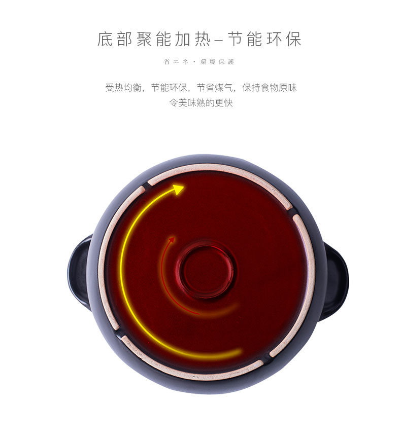 Ceramic casserole stew pot soup pot soup rice soup pot gas high temperature resistant large jug household gas flame
