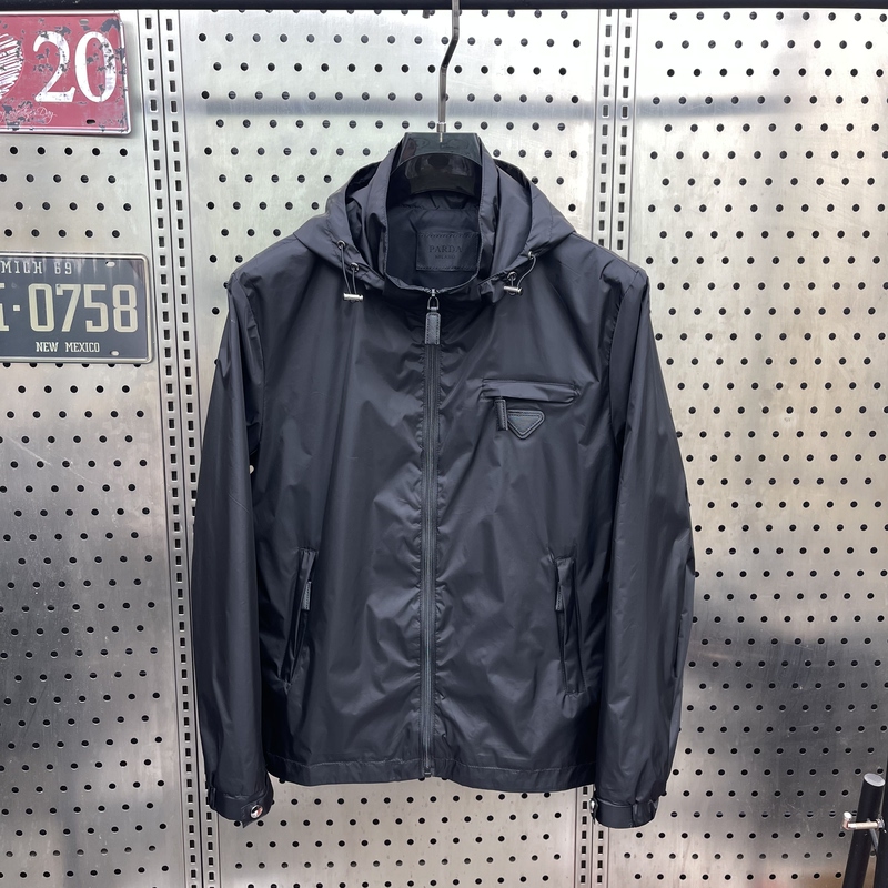 European Station 2026 Spring New Men's Detachable Hood Jacket Korean Style Fashionable Simple Elegant Top Coat Handsome