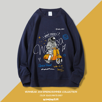 Cosmonauts ride Motos joint style round collar necropolis for male NASA Spring and Autumn Emotional Couples Fashion Tide Trump Clothes Coats