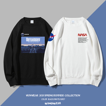 nasa necroclad male spring slim dinners cosmonauts joint round collar loose without cap jacket lovers long sleeve blouses