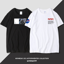 NASA Joint astronaut short-sleeved T-shirt mens European and American trend half-sleeve American tooling Tide brand ins cotton T-shirt summer