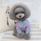 Веселая стиль модная клетчатая рубашка для щенки одежда весна и осенняя одежда плюшевая одежда весна и одежда для домашних животных бишон