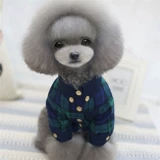 Веселая стиль модная клетчатая рубашка для щенки одежда весна и осенняя одежда плюшевая одежда весна и одежда для домашних животных бишон