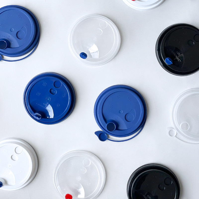 90 Caliber Ball Cover Coffee Cup Switch Cover Disposable Plastic Cup Flat Lid Thickened Injection Cup Lid Milk Tea Cup Lid