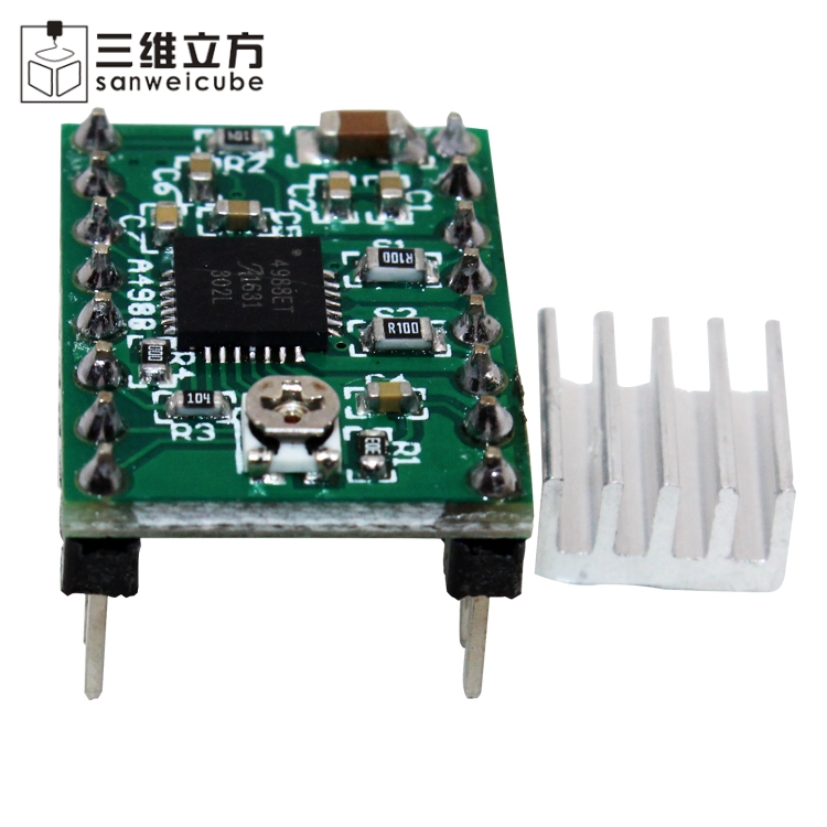 Phụ kiện máy in 3D Trình điều khiển động cơ bước A4988 Trình điều khiển chip nhập khẩu Gửi tản nhiệt