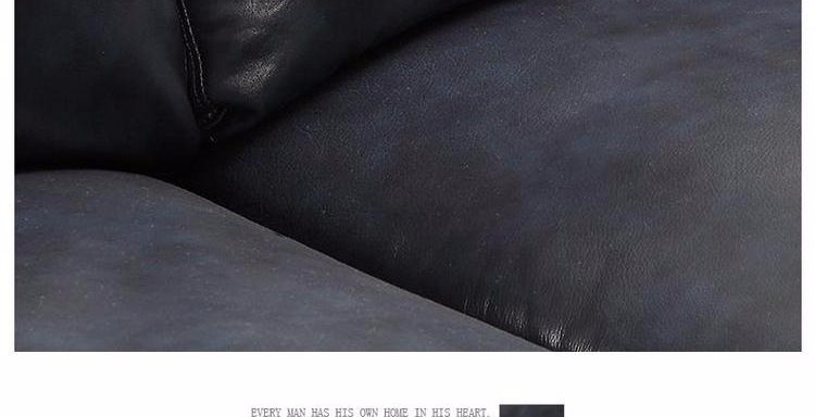 Sofa da màu nâu rộng của Mỹ, lớp da phòng khách bằng da nghệ thuật kết hợp sofa nội thất căn hộ nhỏ ba người S092 - Ghế sô pha ghế sofa mini phòng ngủ