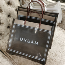 High-end clothing store bag transparent hand carry ins clothes packaging handnet Red shopping duty-free shop gift bag
