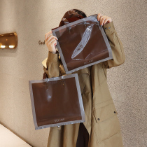 Taro Clay Purple Hand Packing Bag Chocolate Advanced Color Dress Gift Plastic Bag minimalist generous bag custom-made