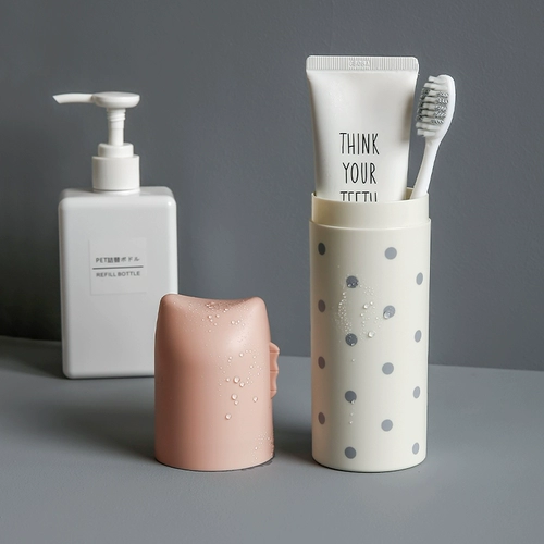 泰禾 Креативная зубная щетка для путешествий, портативная коробка для хранения, ополаскиватель для рта, комплект, простой и элегантный дизайн